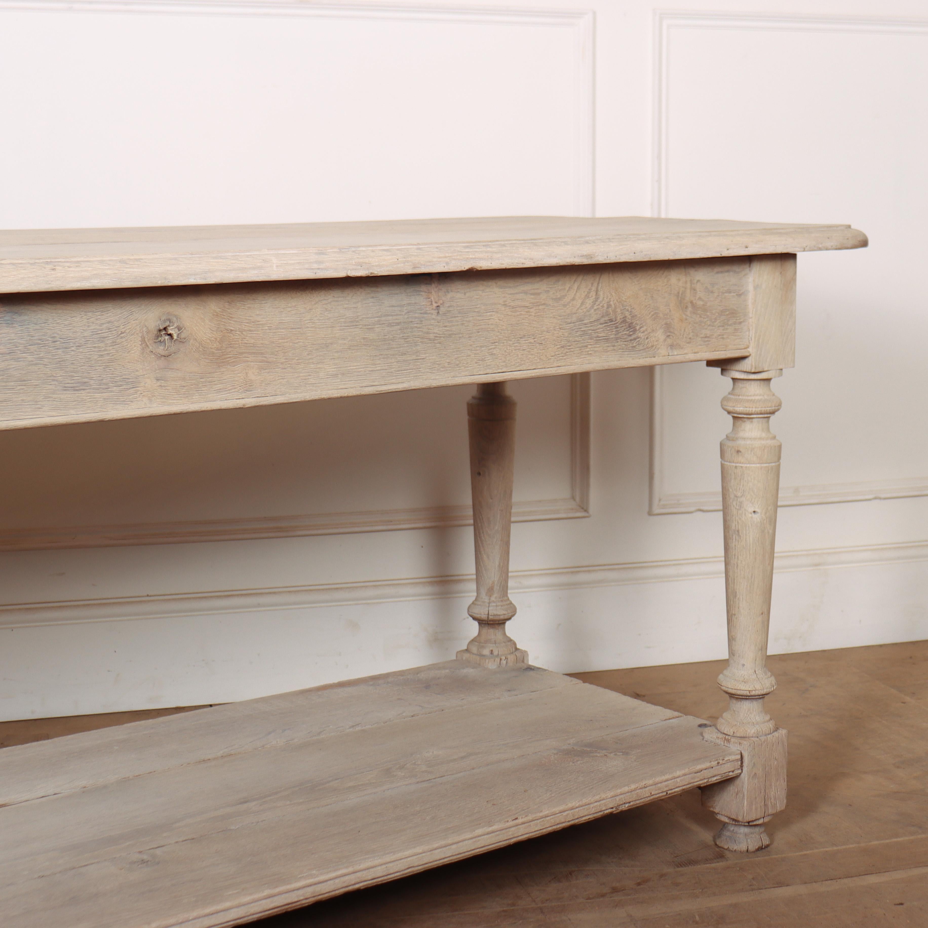 19th Century French Bleached Oak Drapers Table