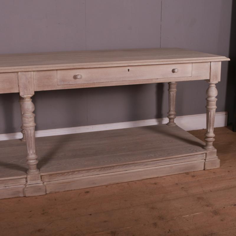 19th Century French Bleached Oak Drapers Table For Sale