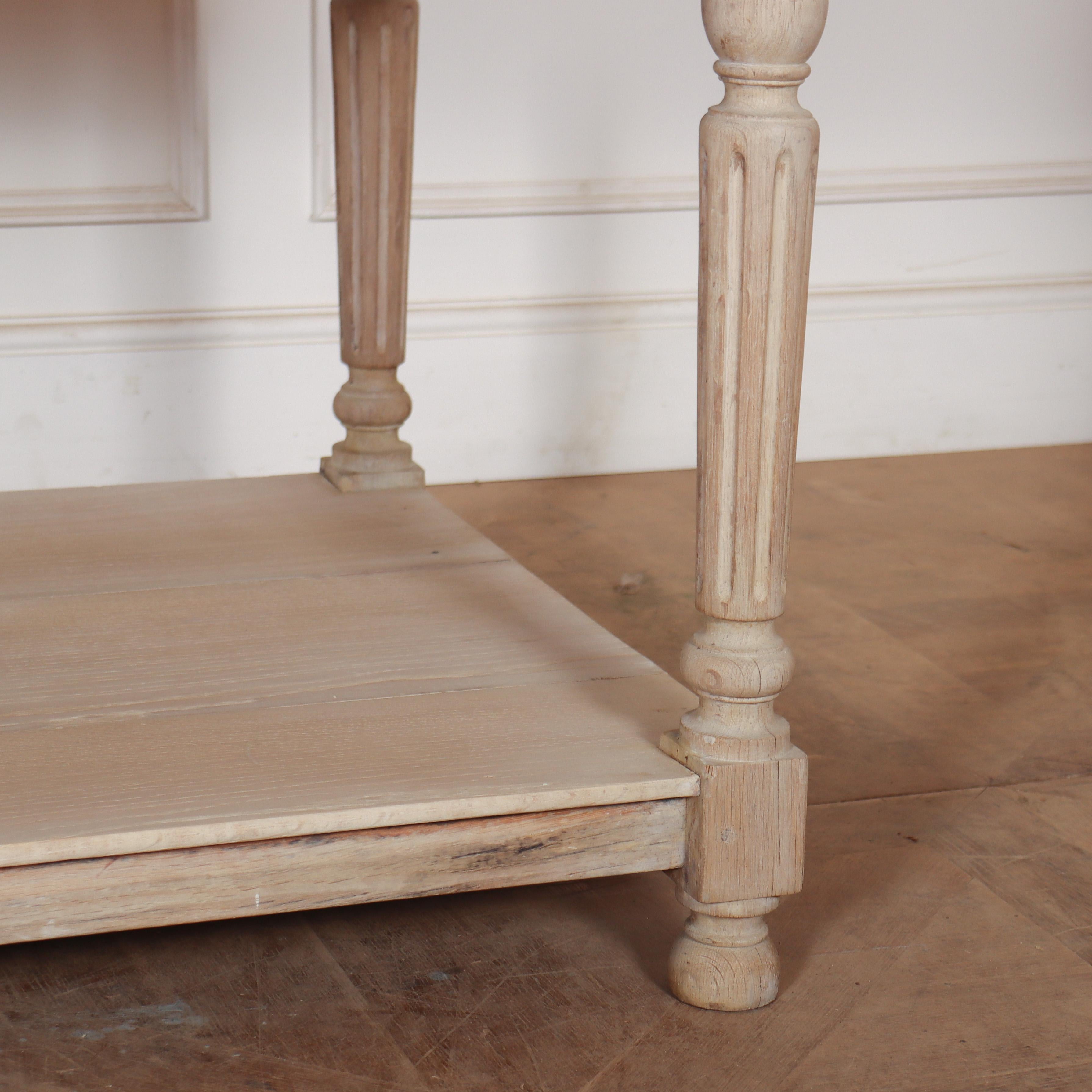 19th Century French Bleached Oak Drapers Table For Sale