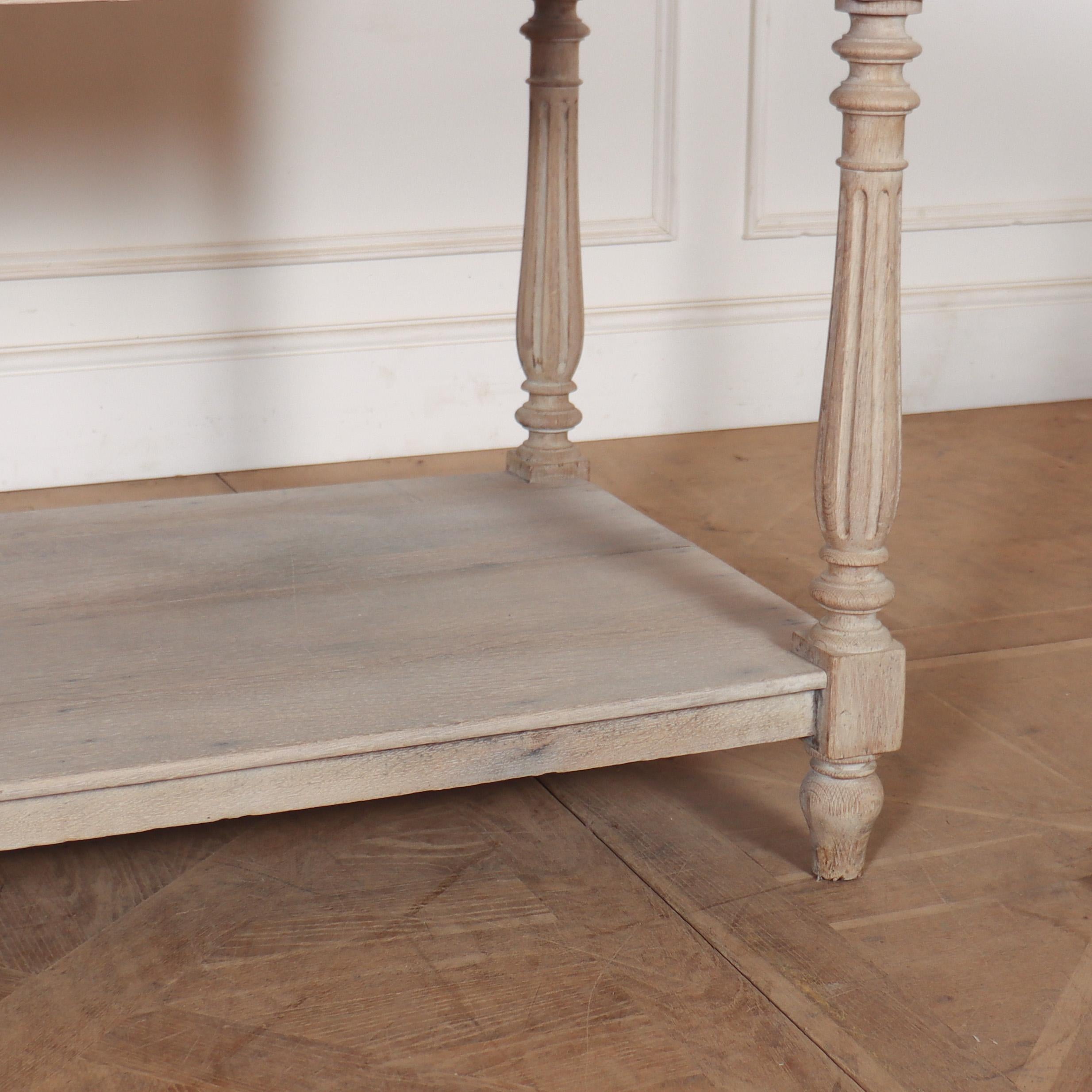 French Bleached Oak Drapers Table 2