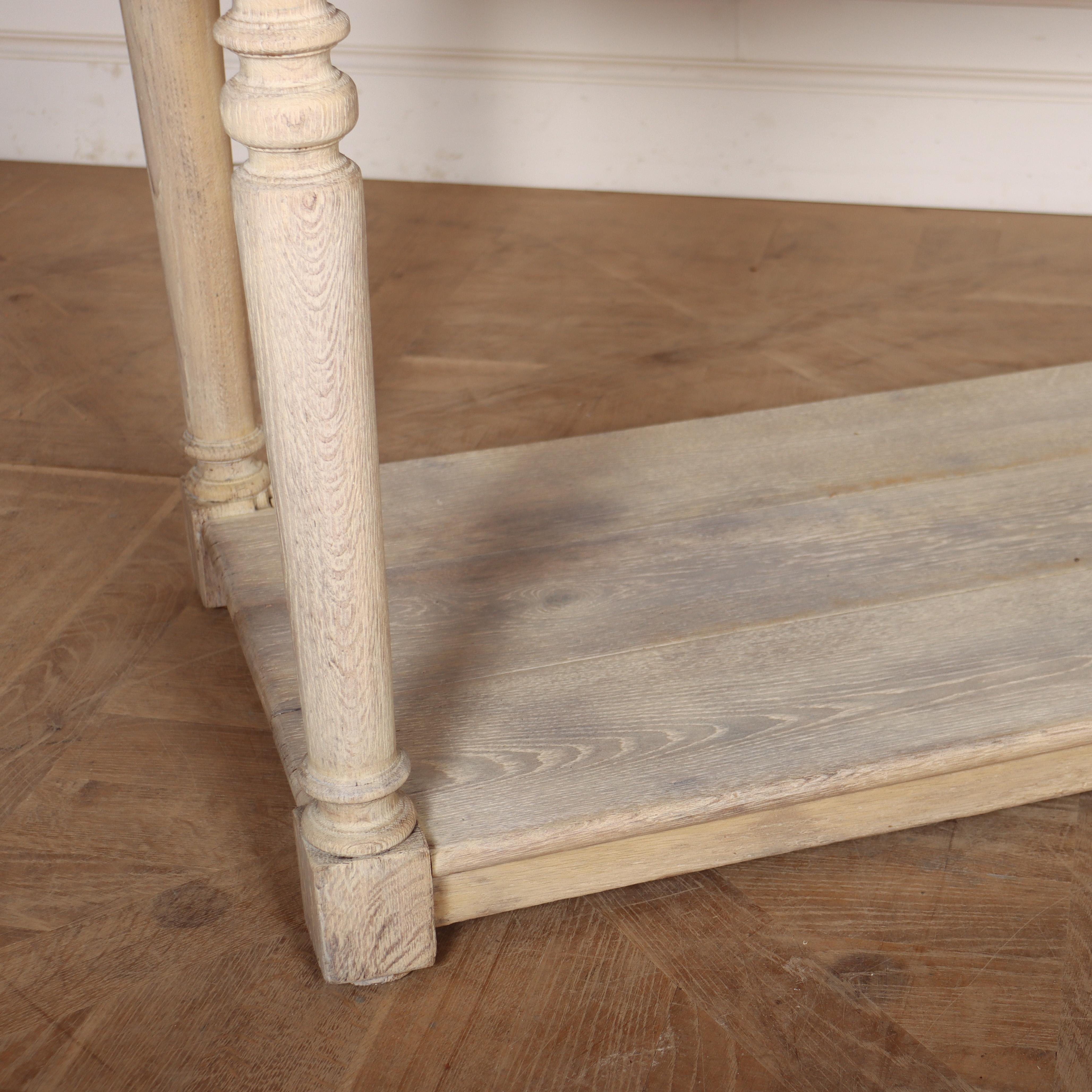 French Bleached Oak Drapers Table For Sale 2