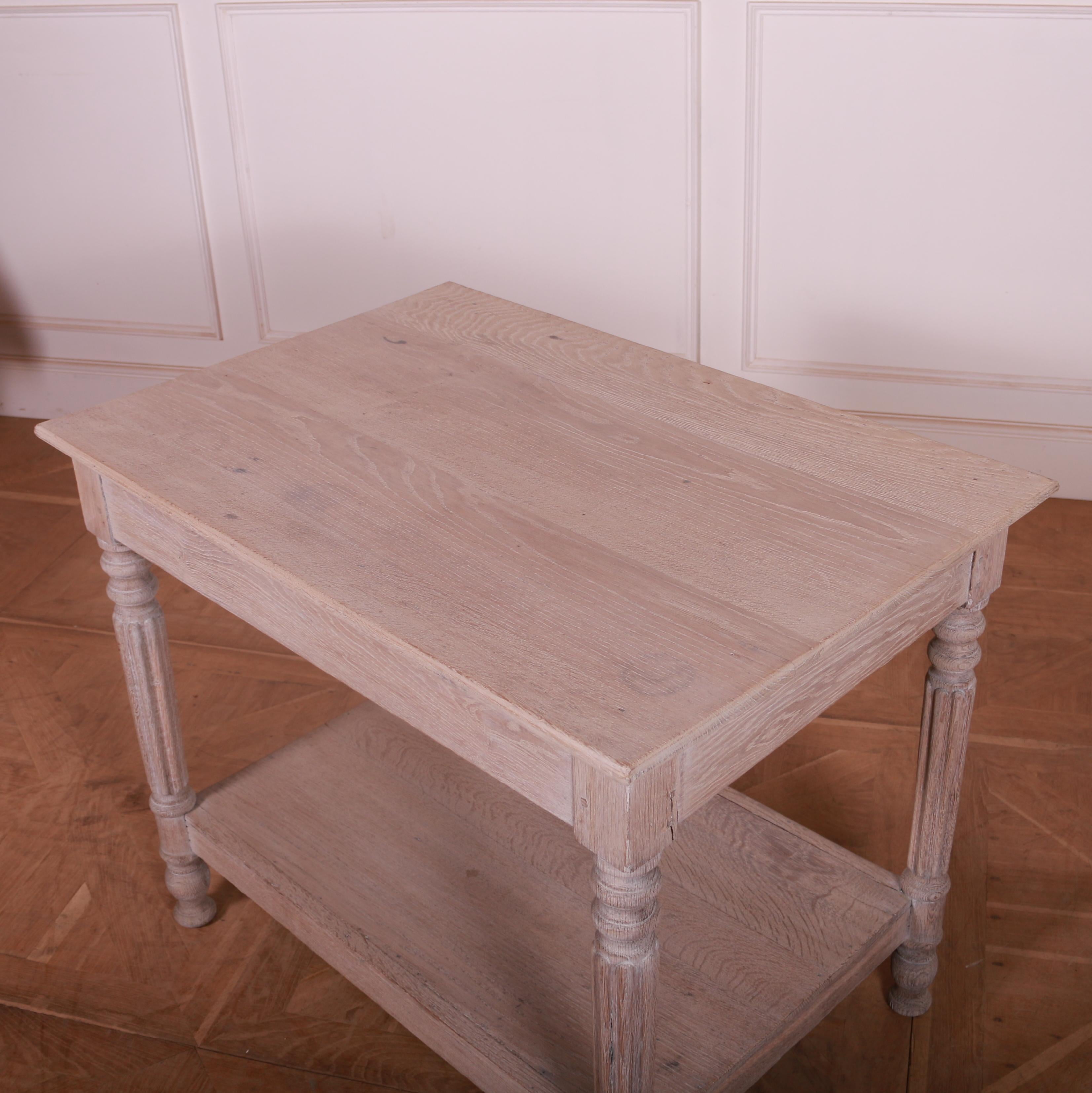 French Bleached Oak Drapers Table 3