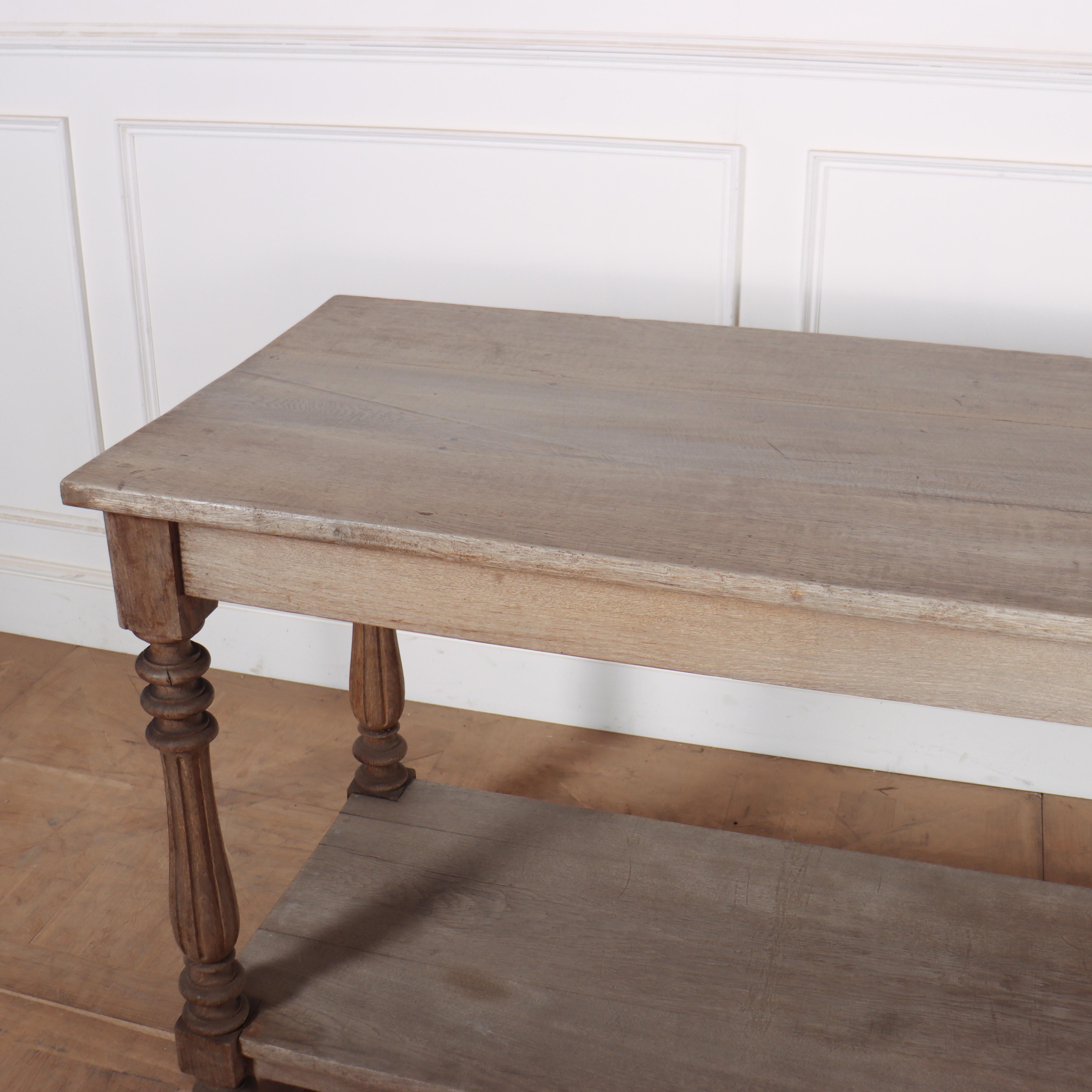French Bleached Oak Drapers Table 3
