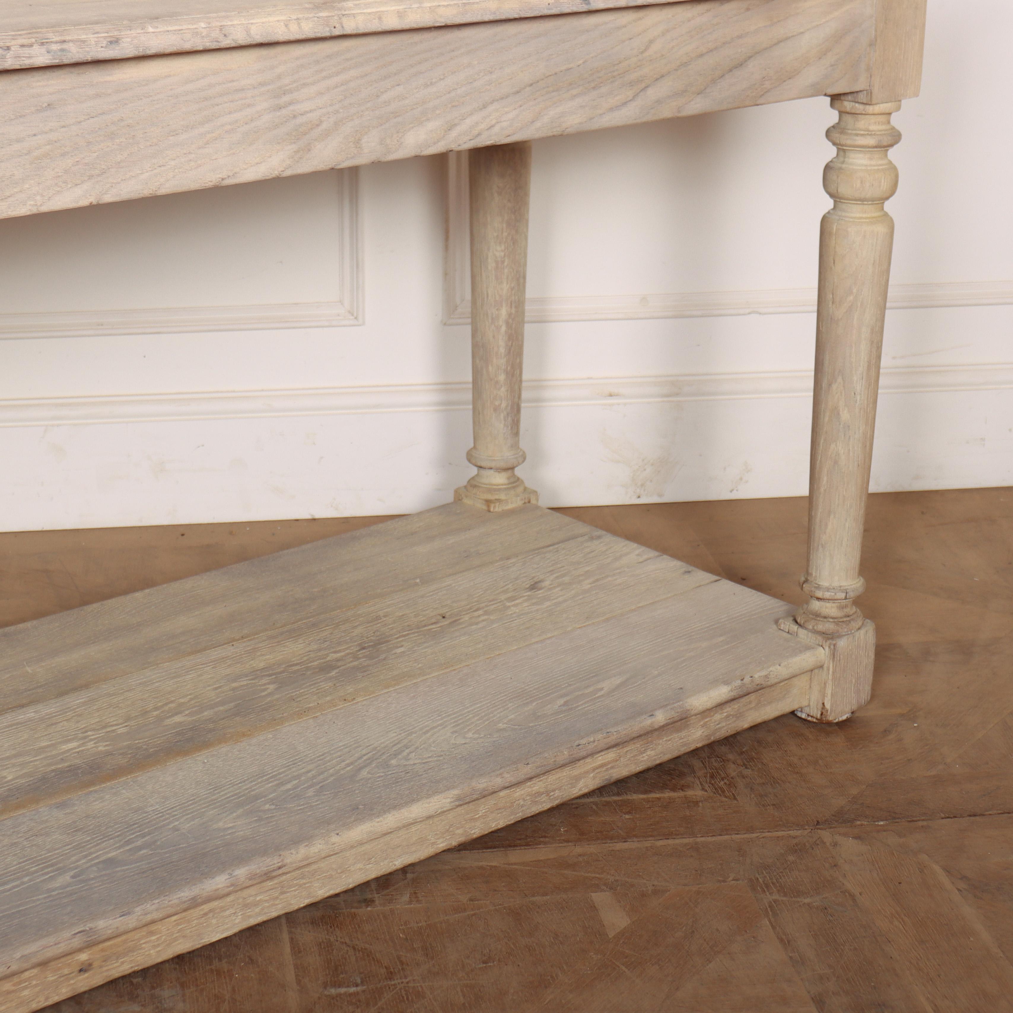 French Bleached Oak Drapers Table For Sale 3