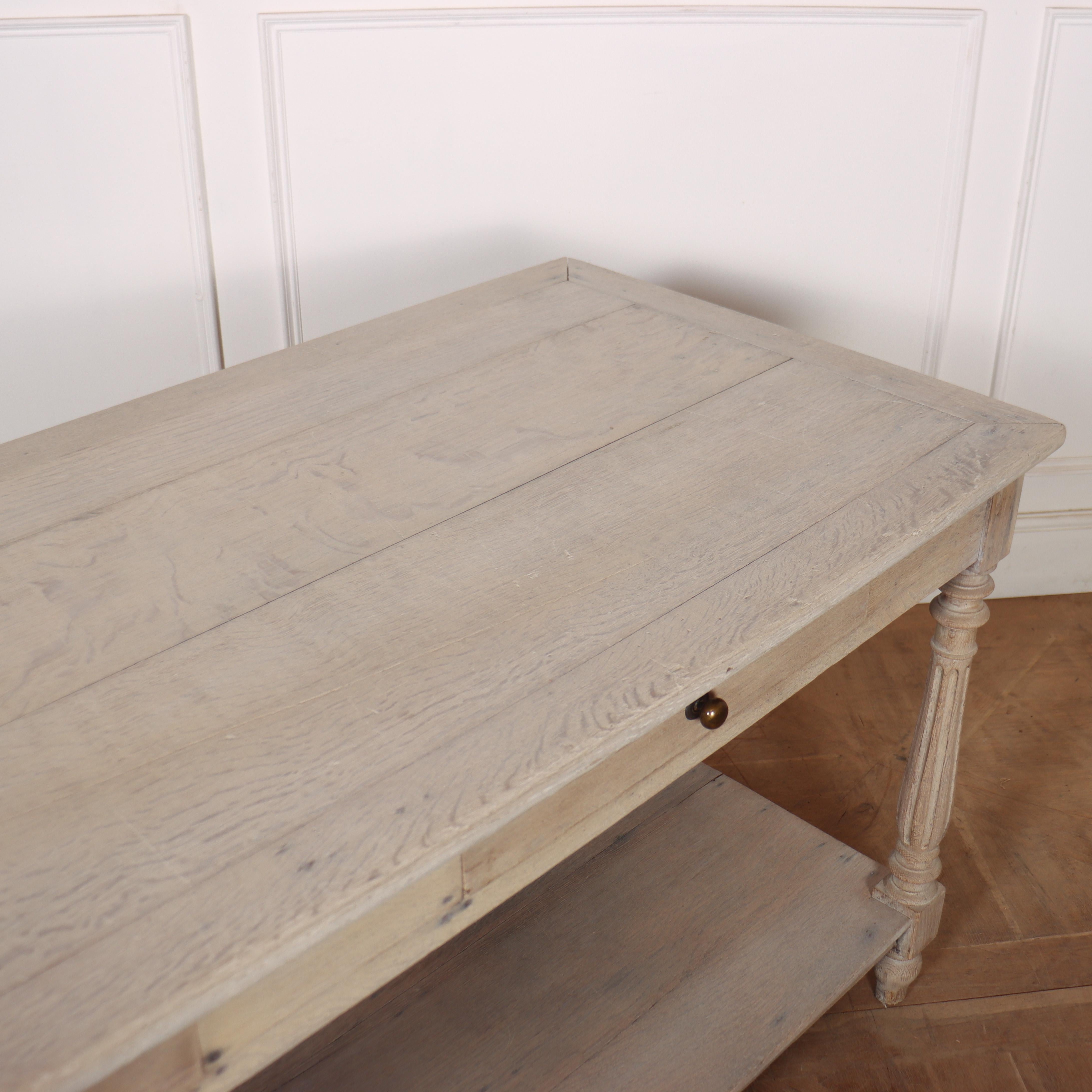 French Bleached Oak Drapers Table 5