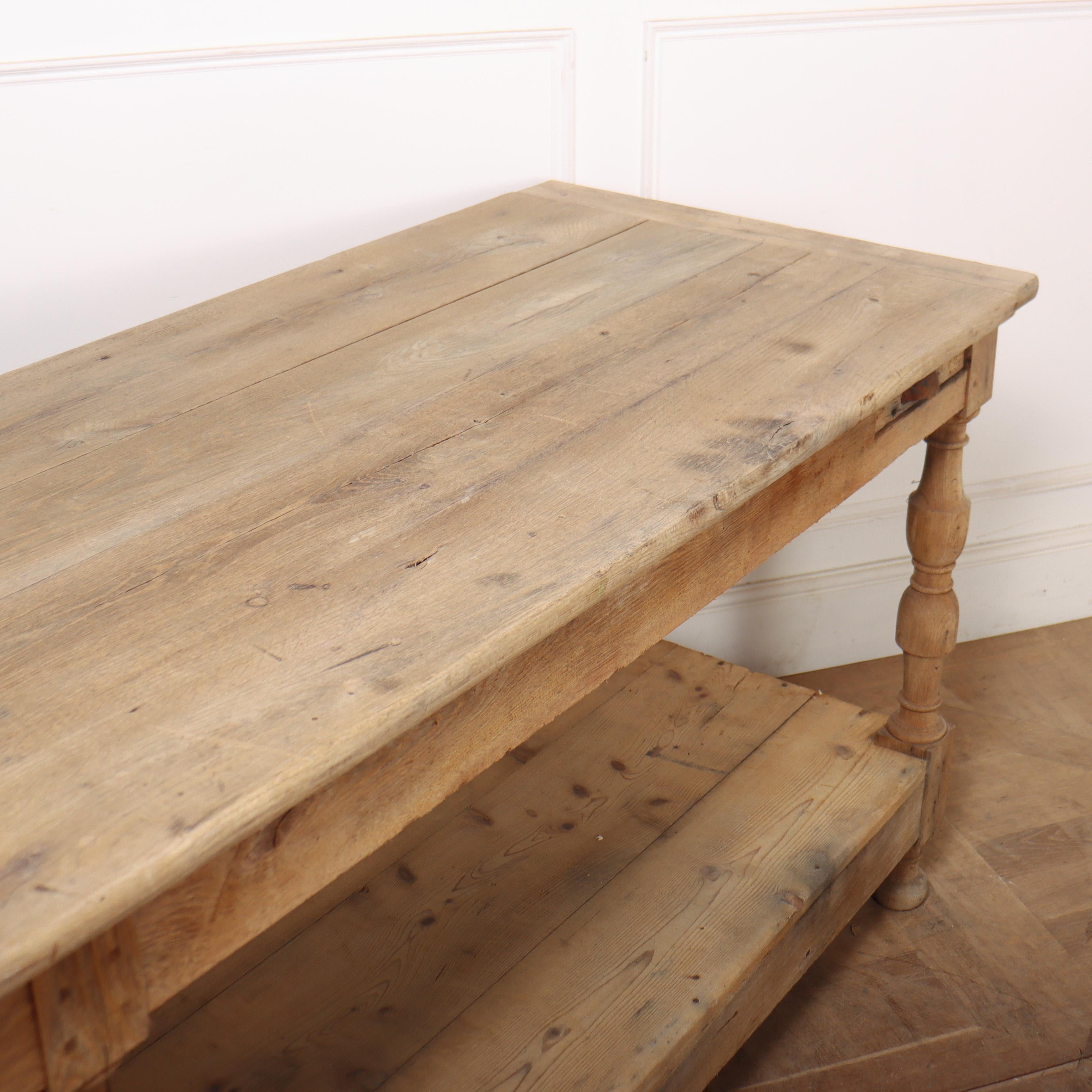 French Bleached Oak Drapers Table 5