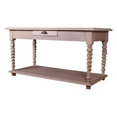 French Bleached Oak Drapers Table