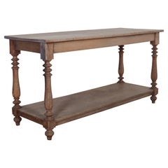 French Bleached Oak Drapers Table