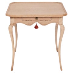 French Bleached Oak End Table