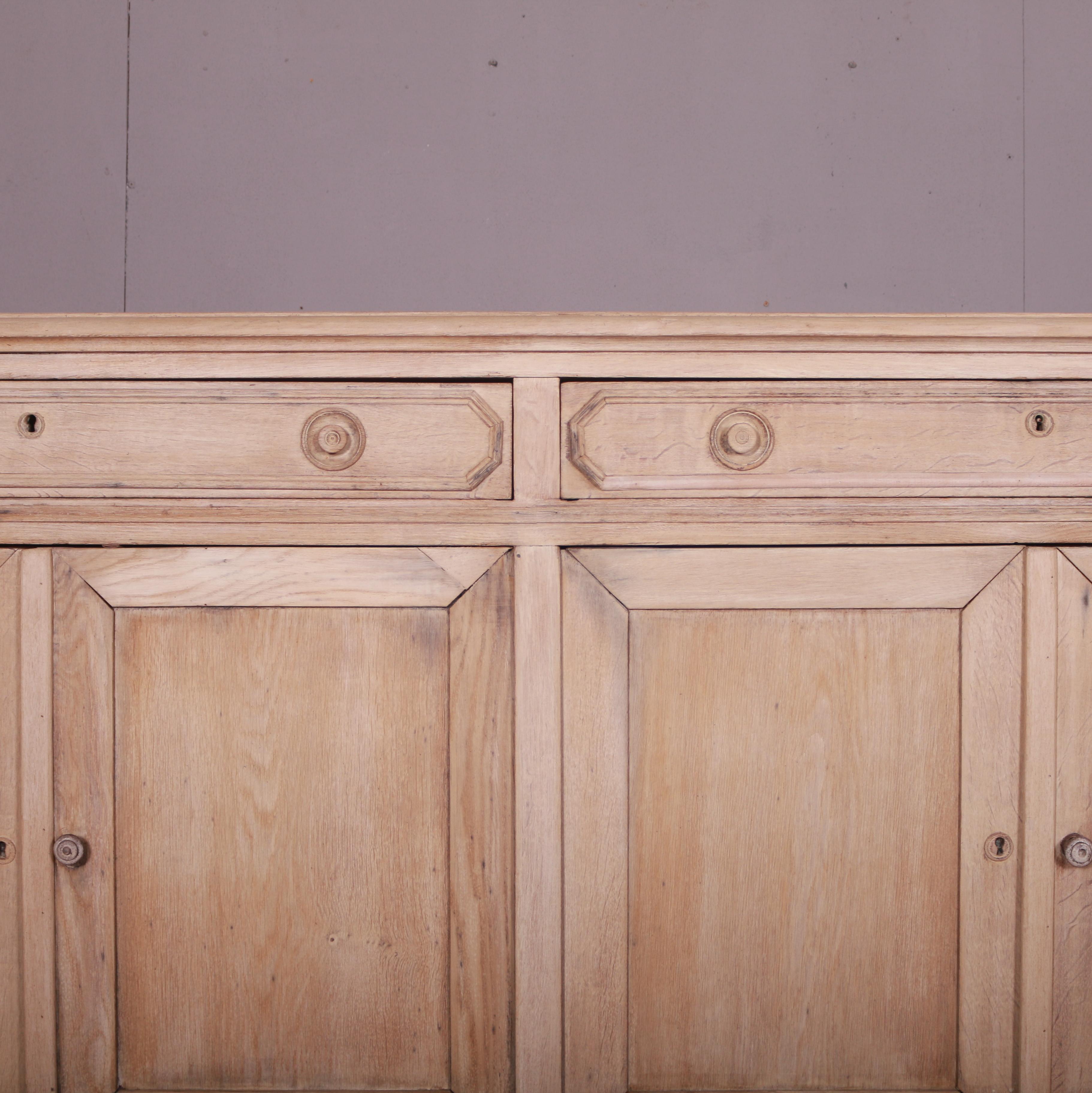 19th Century French Bleached Oak Enfilade