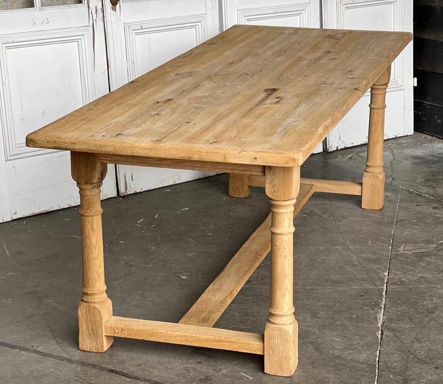 French Bleached Oak Farmhouse Dining Table 9