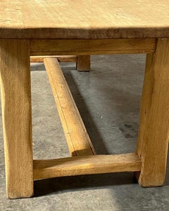 French Bleached Oak Farmhouse Dining Table