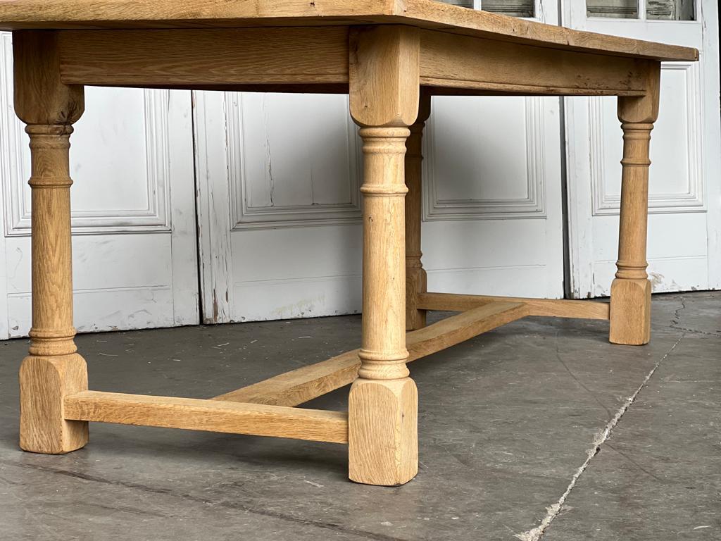 French Bleached Oak Farmhouse Dining Table 2