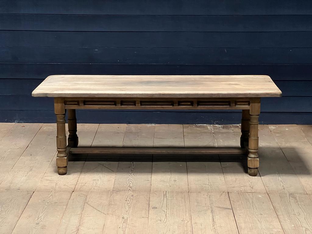 French Bleached Oak Farmhouse Dining Table  4
