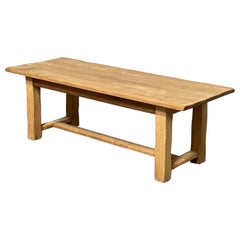 French Bleached Oak Farmhouse Dining Table