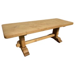 French Bleached Oak Farmhouse Dining Table