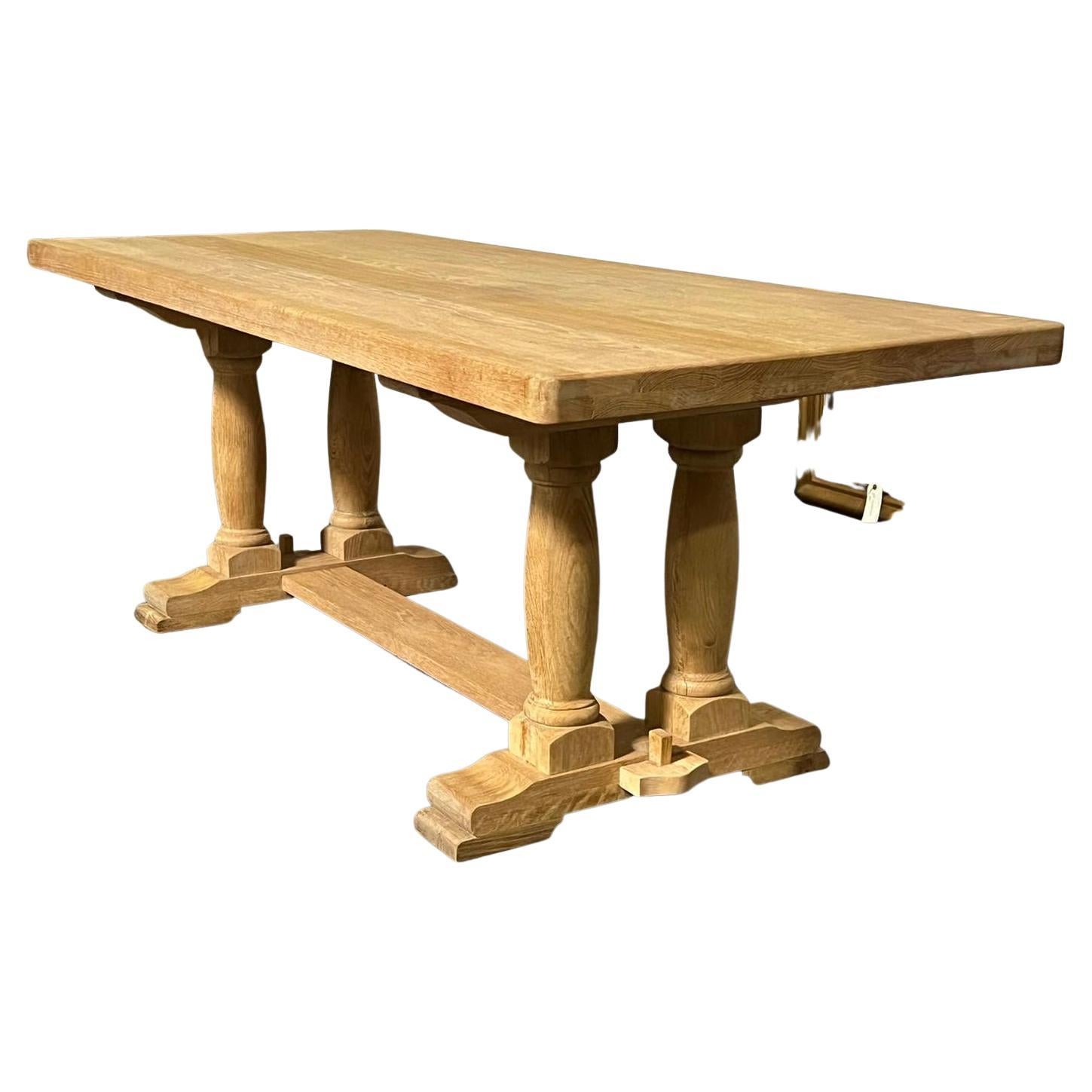 Large French Farmhouse Refectory Oak Table Dining For Sale at 1stDibs