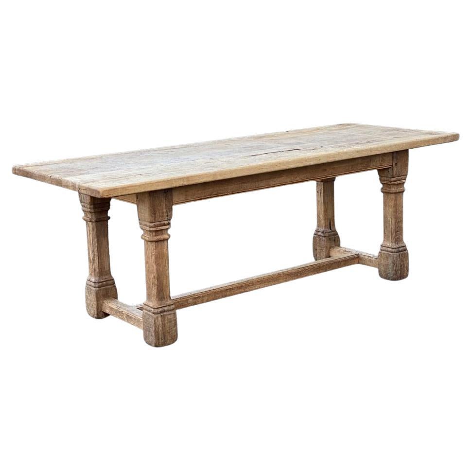 Limed Oak French Farmhouse Dining Table For Sale at 1stDibs