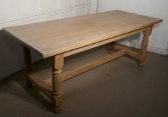 French Bleached Oak Farmhouse Table