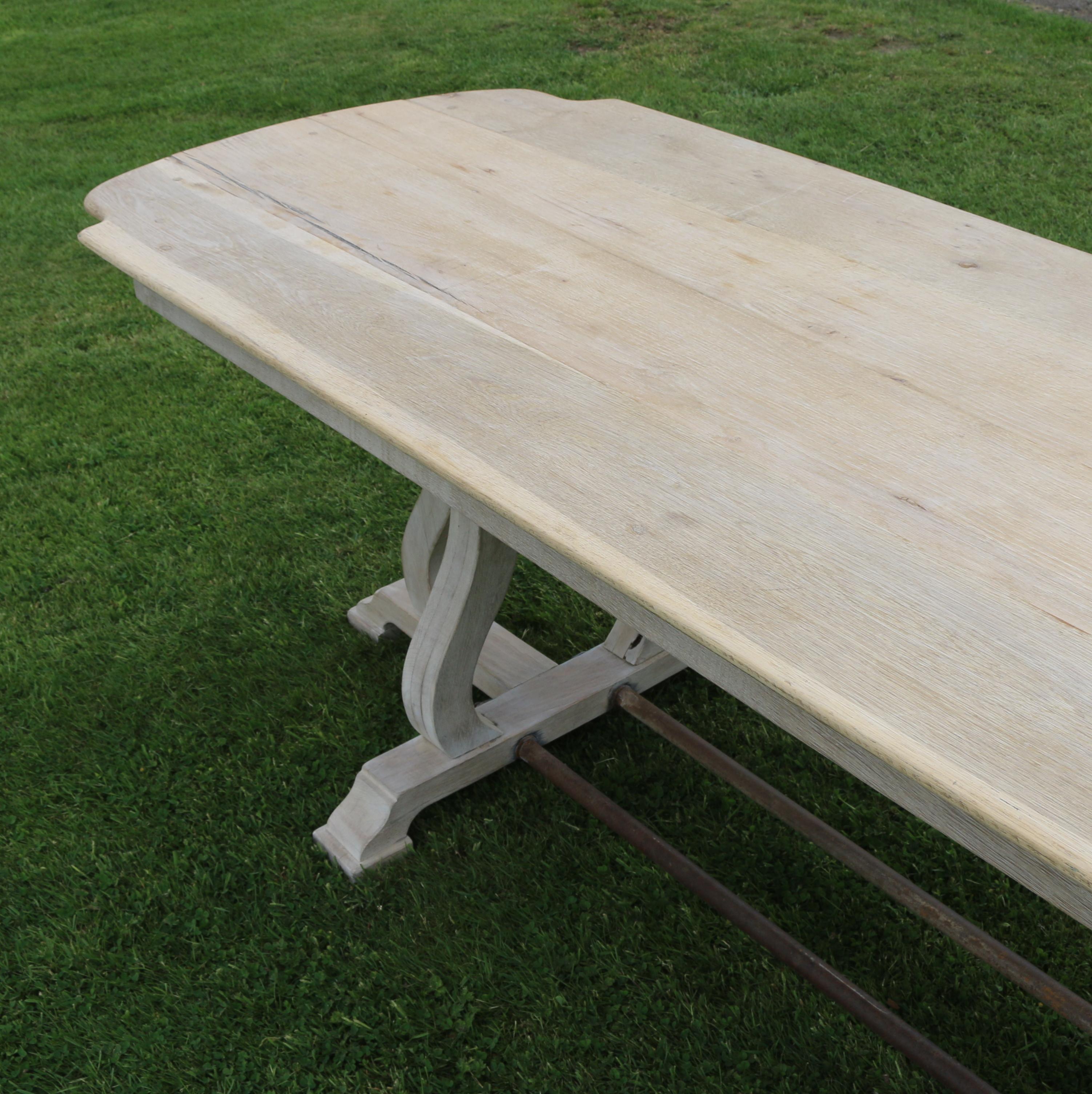 French Bleached Oak Monastery Table 5
