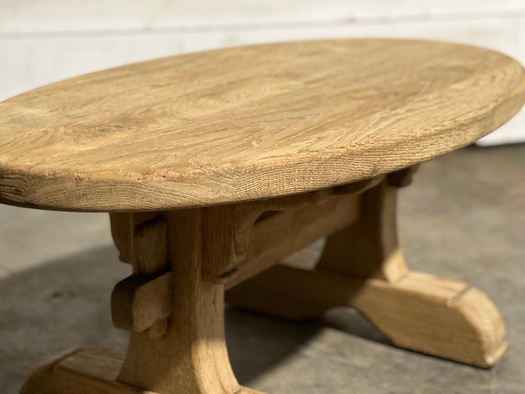dark wood oval coffee table