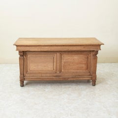 French Bleached Oak Shop Counter or Kitchen Island C. 1900