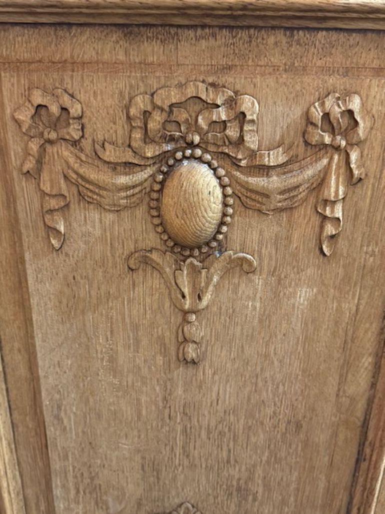 19th Century French Bleached Oak Side Cabinet For Sale