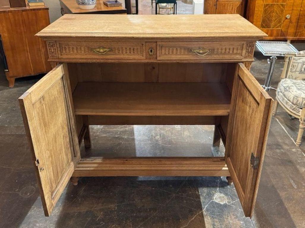 French Bleached Oak Side Cabinet For Sale 2