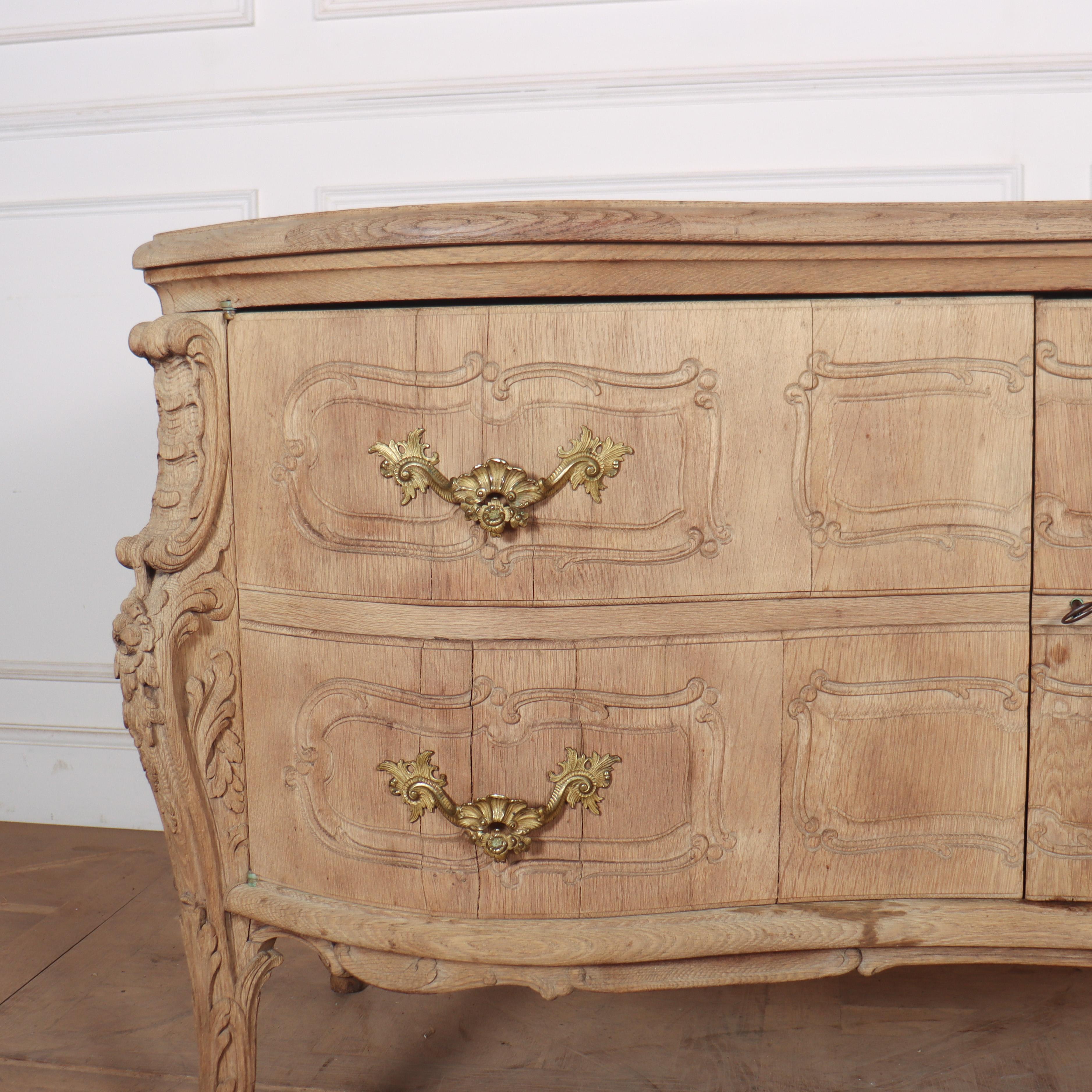 Very unusual French early 19th C bleached oak sideboard with 3 internal drawers. 1830.

Reference: 8175

Dimensions
61.5 inches (156 cms) Wide
31 inches (79 cms) Deep
36 inches (91 cms) High