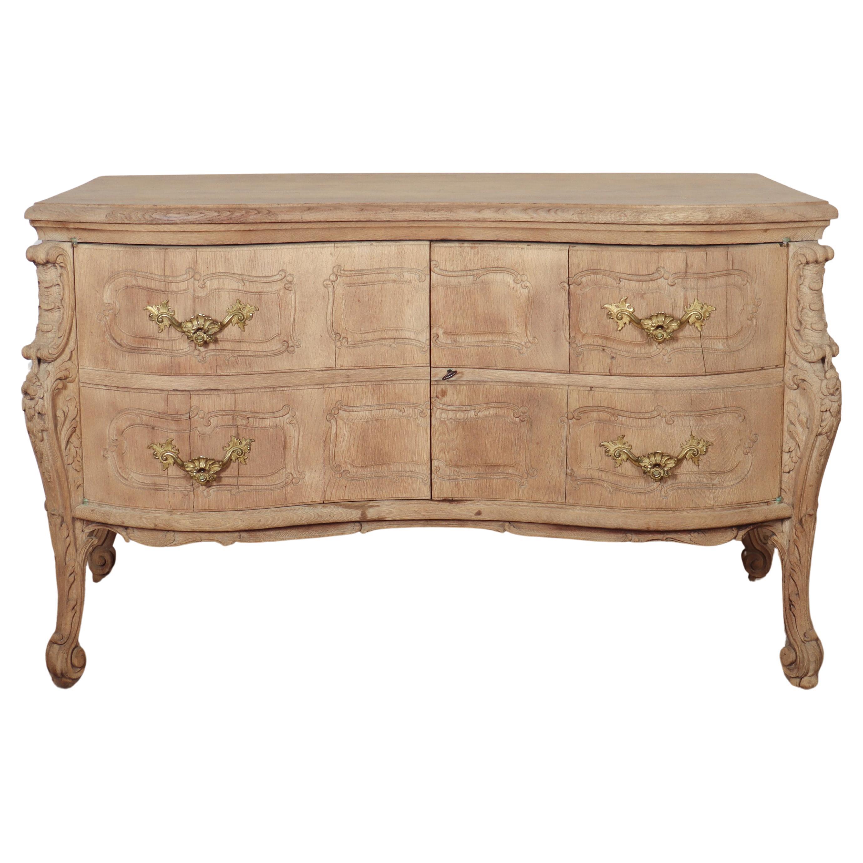 French Bleached Oak Sideboard For Sale