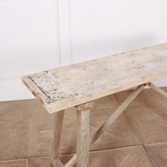 French Bleached Oak Trestle Table
