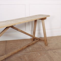 French Bleached Oak Trestle Table