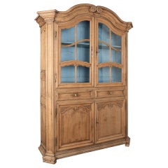 Armadietto Vitrine in Oak sbiancato francese, 1770-1800 ca.