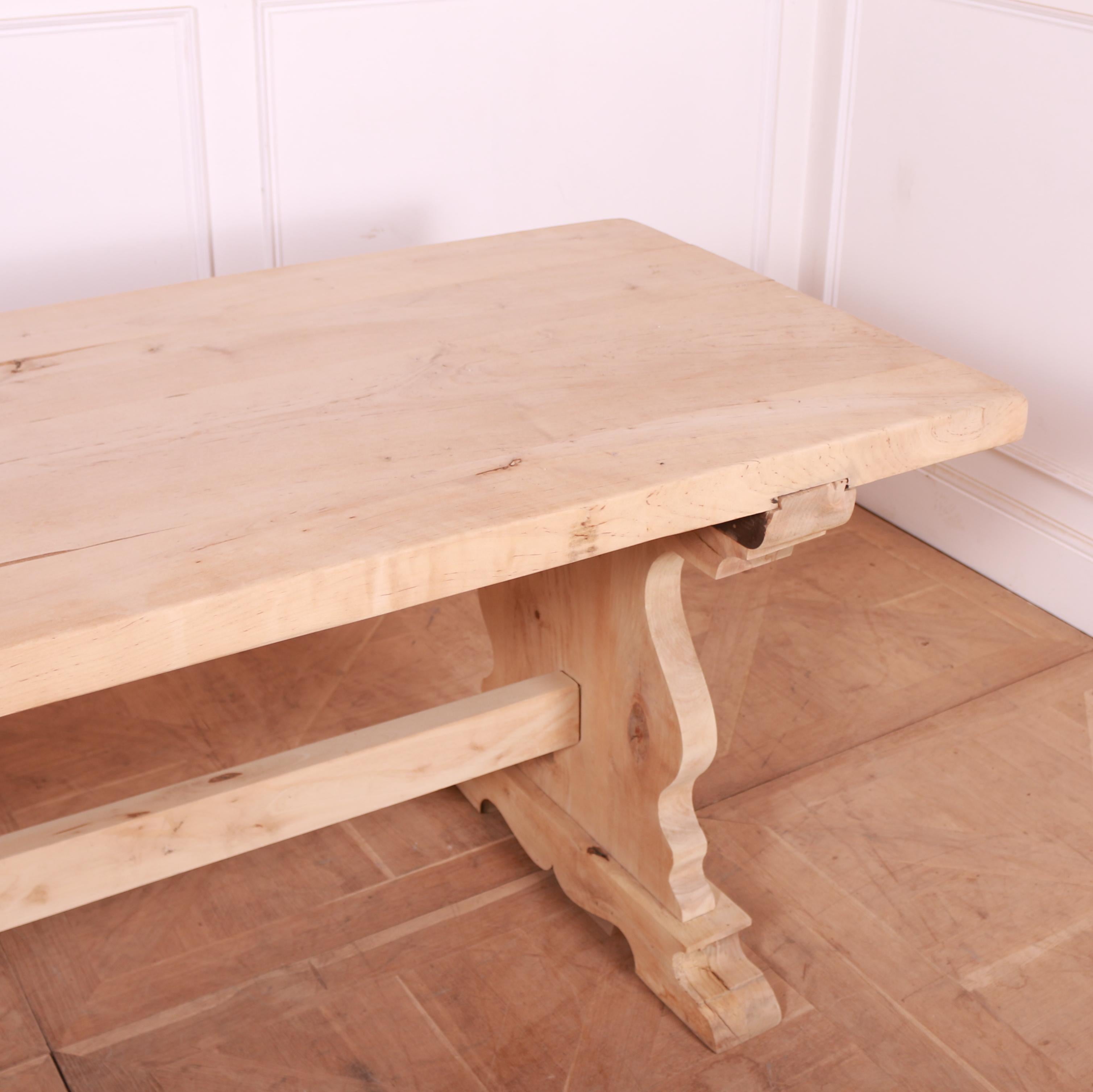 French Bleached Sycamore Table For Sale 1