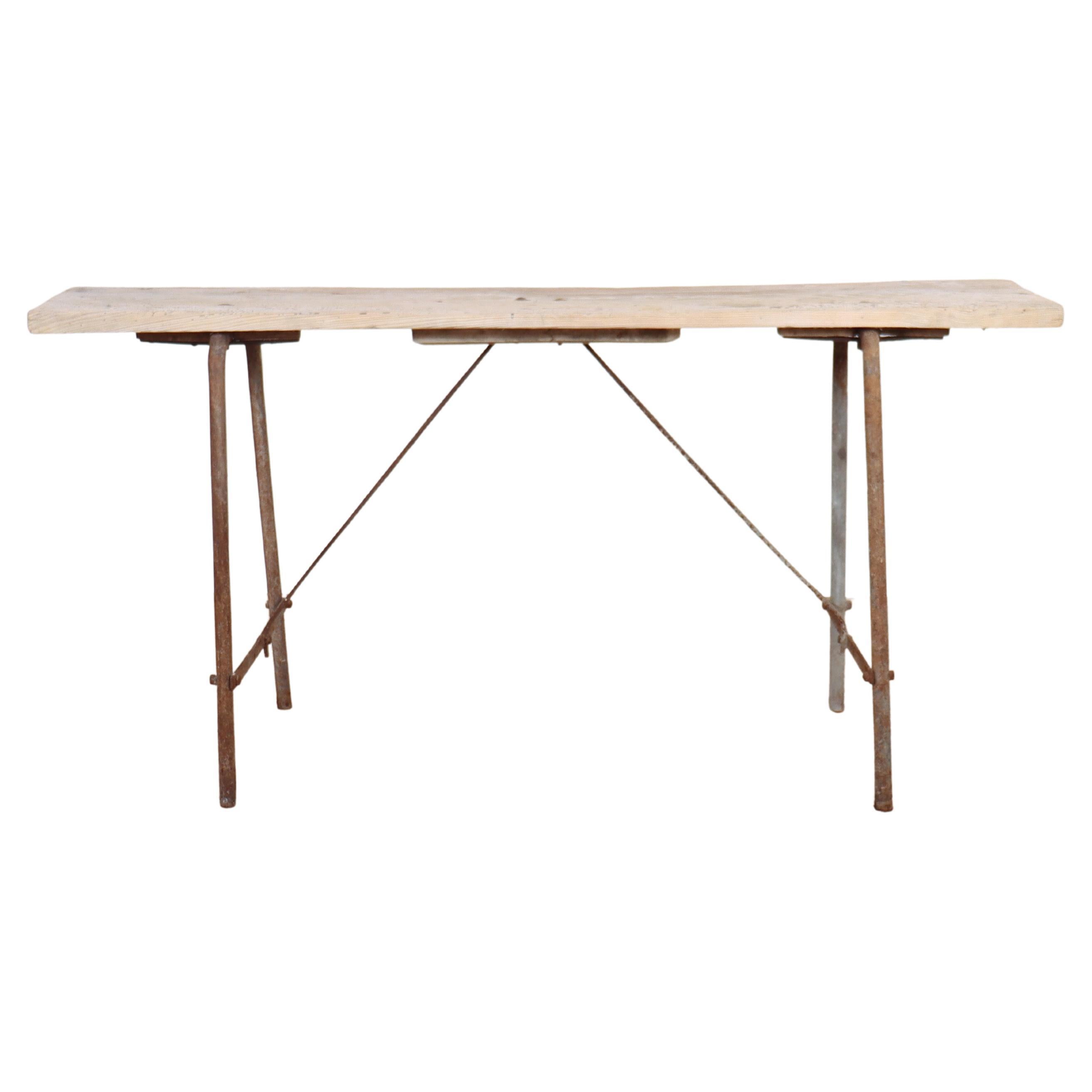 French Bleached Trestle Table
