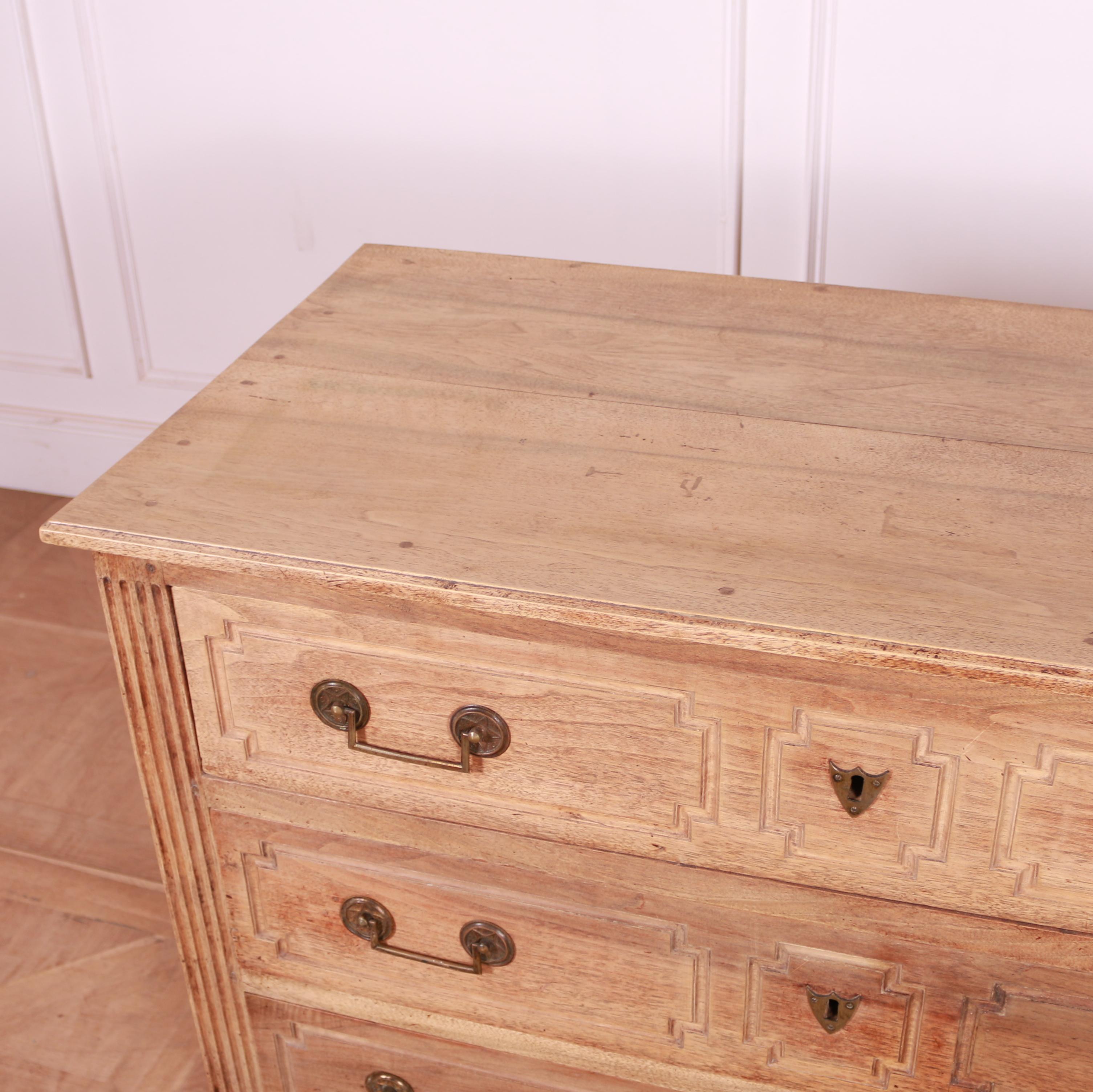 French Bleached Walnut Commode 3