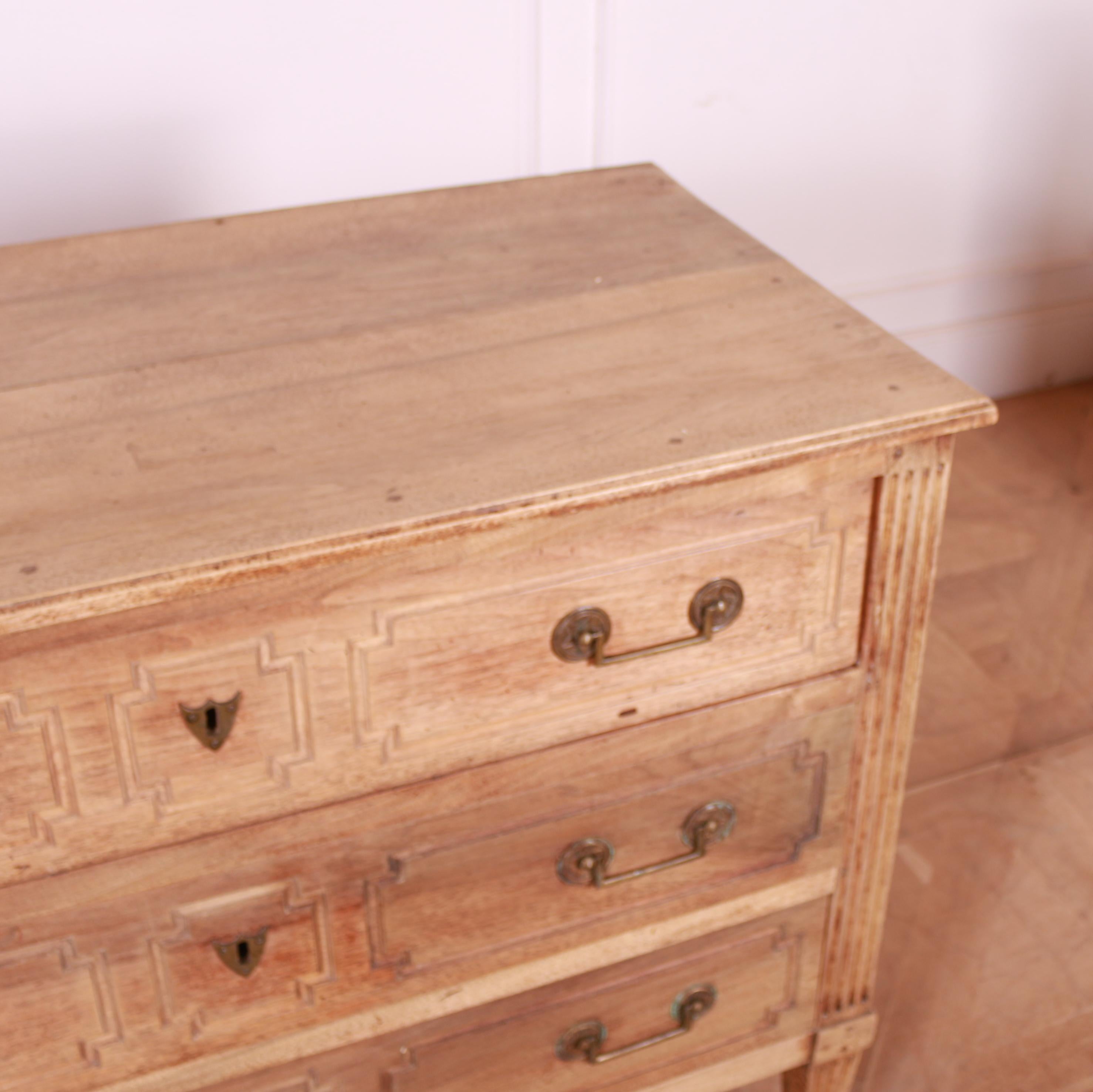 French Bleached Walnut Commode 4