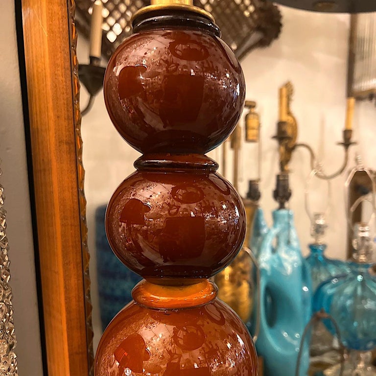 French Blown Glass Floor Lamp For Sale at 1stDibs