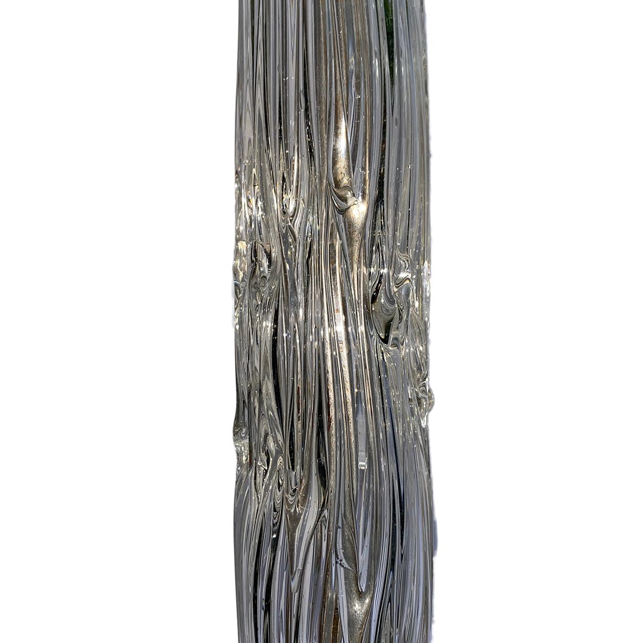 Stehlampe aus mundgeblasenem Glas (Metall) im Angebot