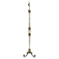 Vintage French Blown Glass Floor Lamp