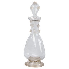 French Blown Glass Perfume Bottle, Late 1800s