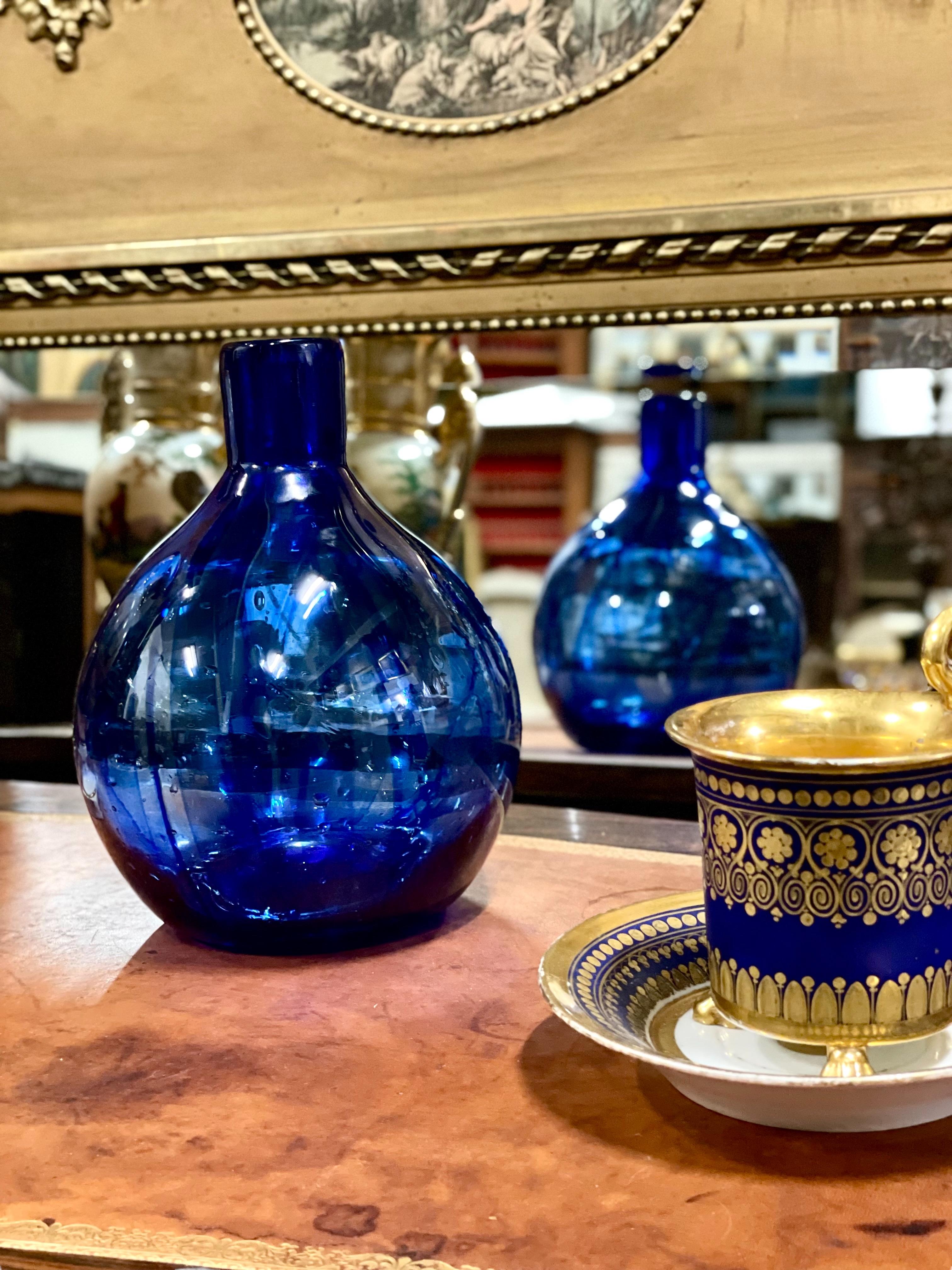 Blue Blown Glass Vase by Jean Claude Novaro For Sale 5