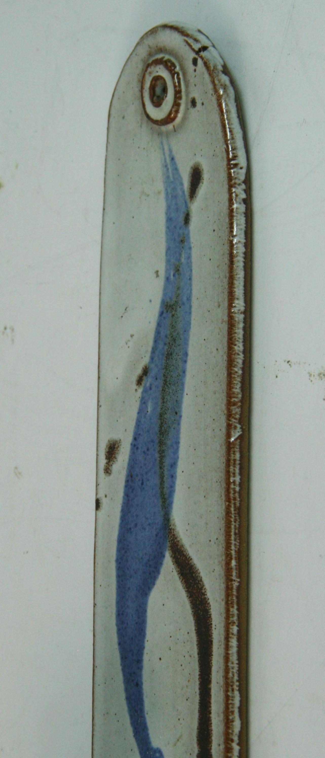 Paire d'appliques en porcelaine bleue et beige en vente 5