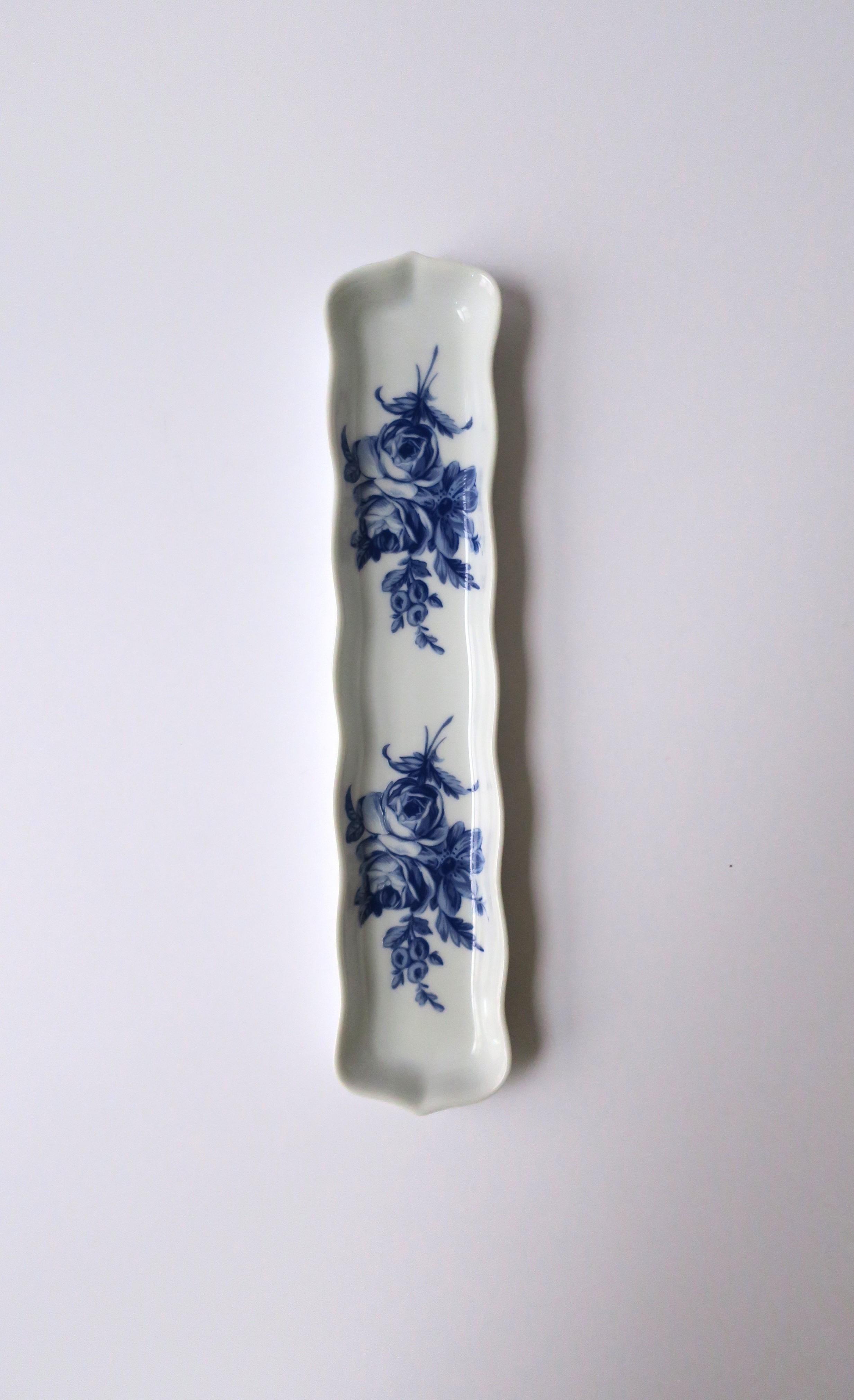 French Blue and White Porcelain Jewelry Dish  4