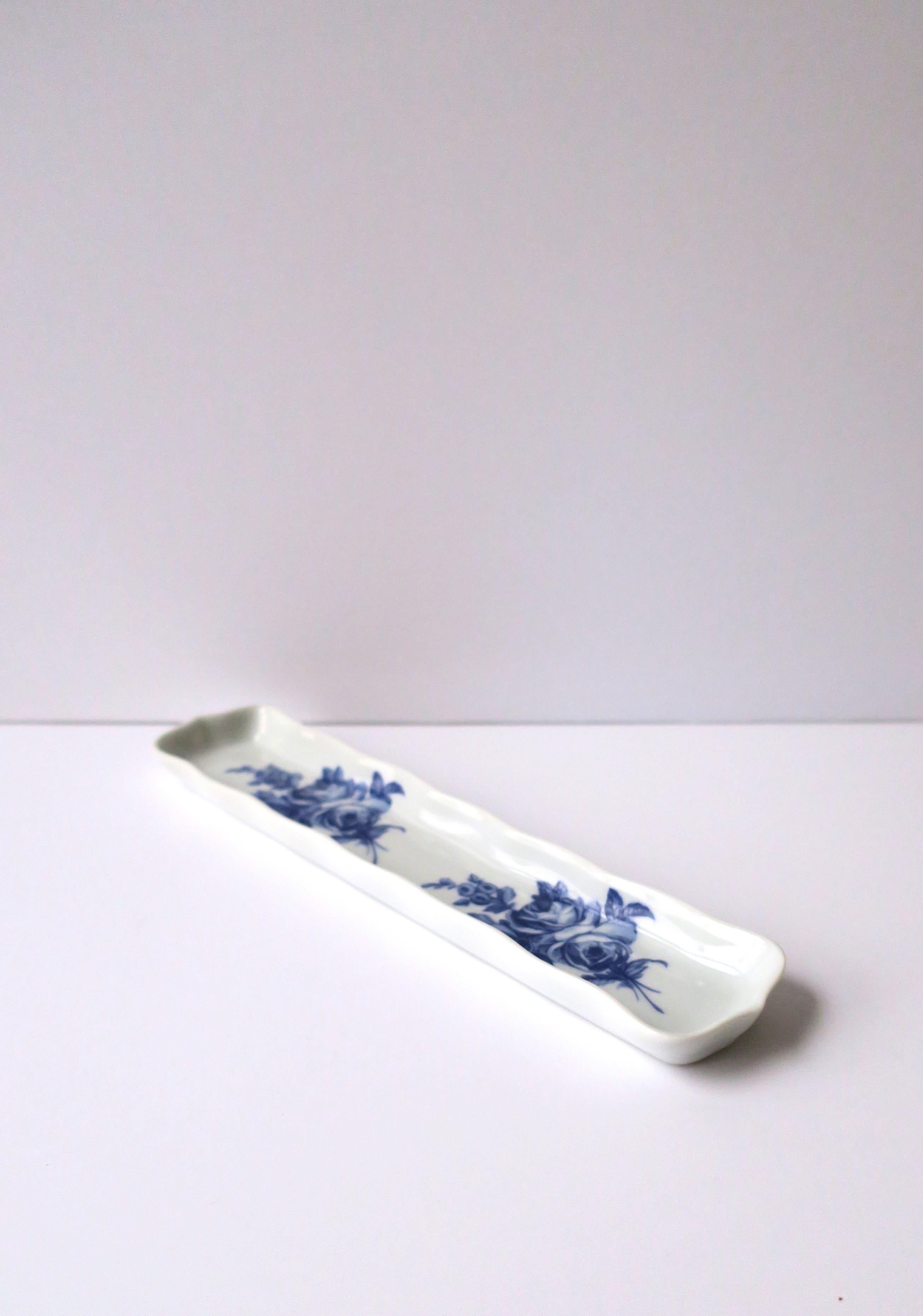 French Blue and White Porcelain Jewelry Dish  3