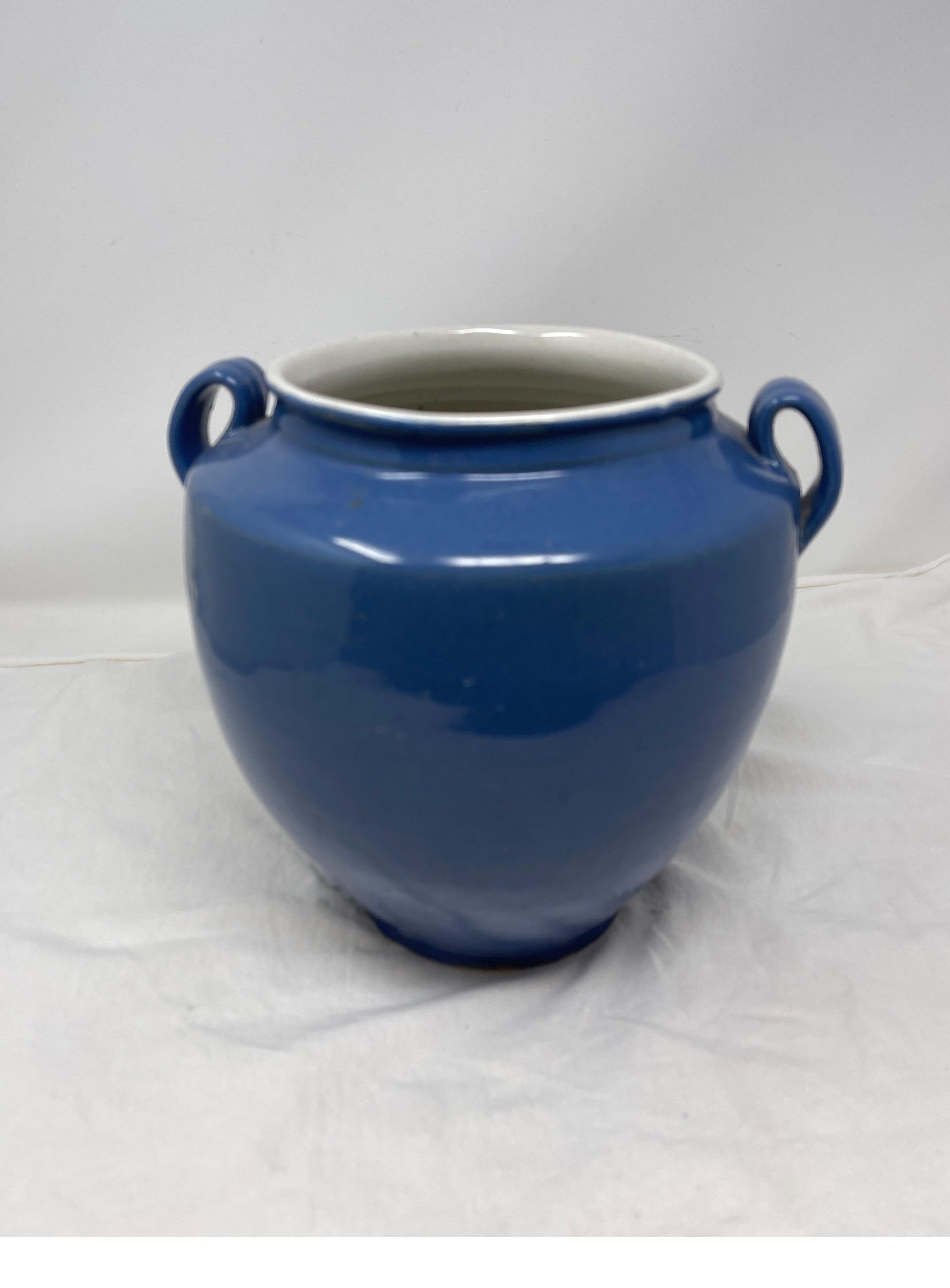 Glazed French Blue Confit Pot