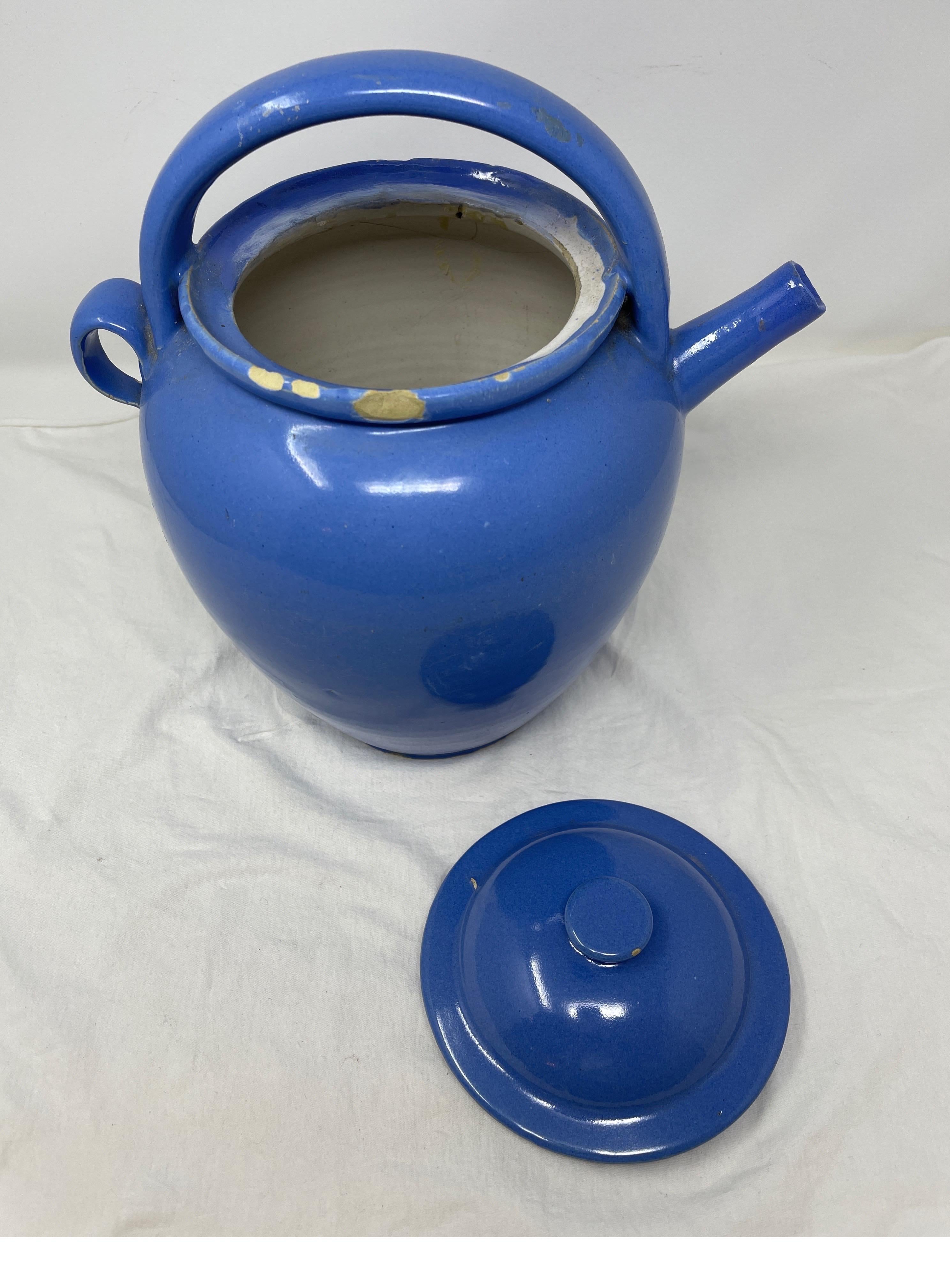 Pottery French Blue Cruche