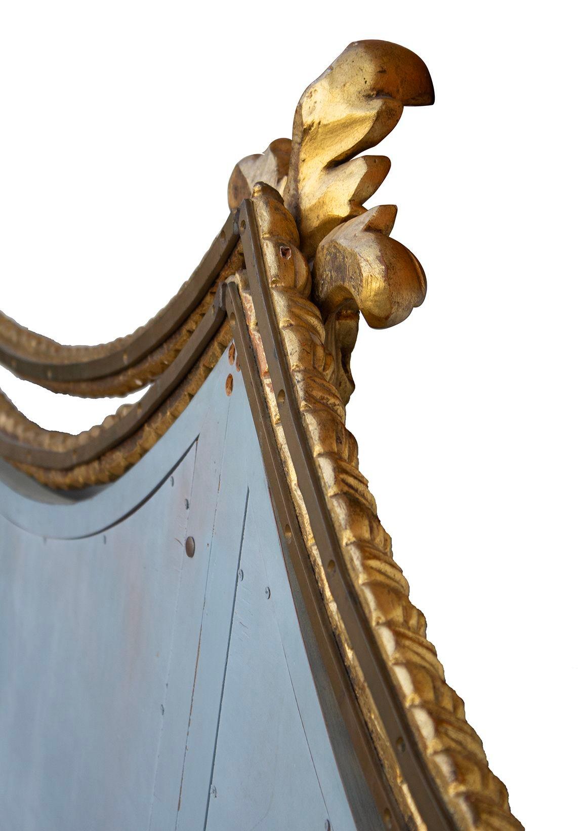 French Blue King Headboard with Fleur Detail by Karges 9