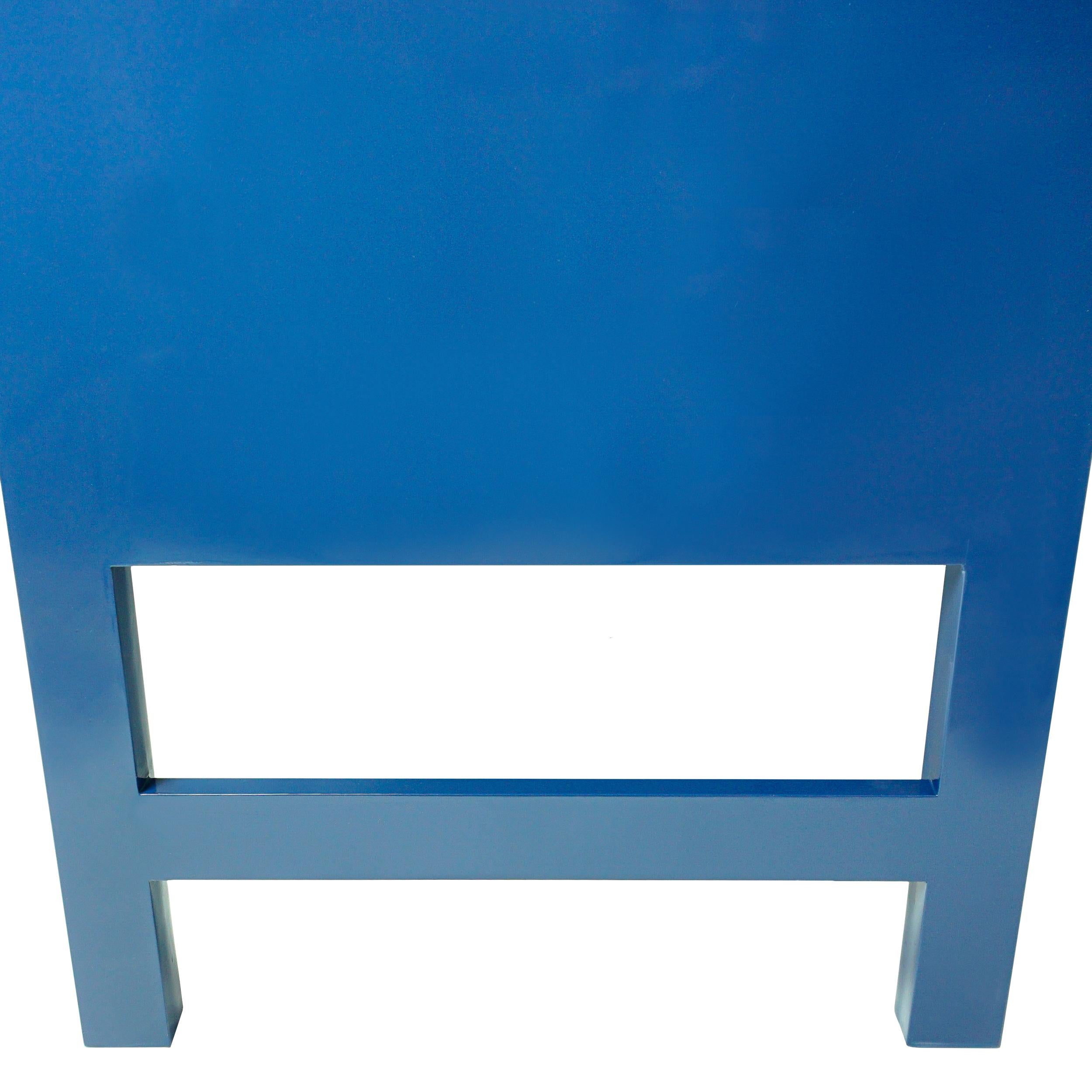 French Blue Lacquered Sideboard / Buffet / Console, Customizable For Sale 11