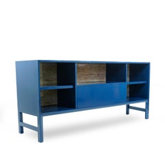 French Blue Lacquered Sideboard / Buffet / Console, Customizable